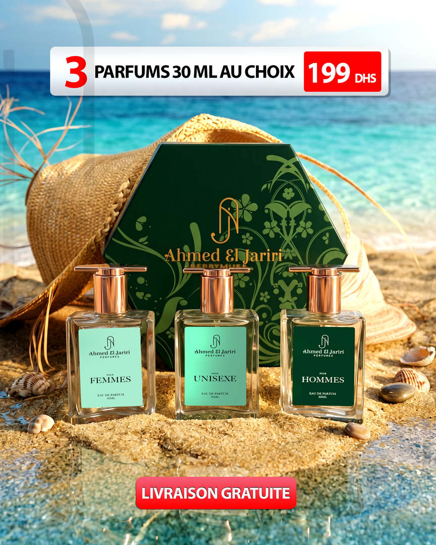 COFFRET SIGNATURE – 3 PARFUMS DE 30 ML AU CHOIX